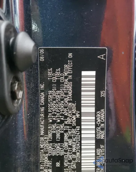 2007 Lexus Rx 350 из США, поврежденный, VIN 2T2HK31U47C024748